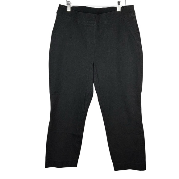 Spanx Slimming Pull on Pants Black Office Career Ankle Wide Leg. Size Large - Picture 1 of 11